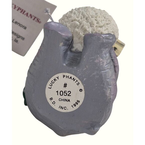 Lenora Elephant Figurine Santa Hat Music Luckyphants #1052 - Picture 5 of 7